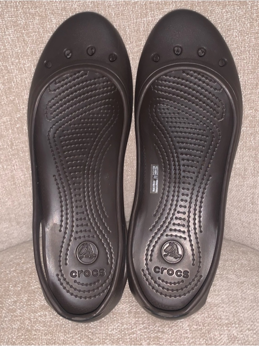 CROCS Women's Brown Slip-On Ballet Flats size 9‎